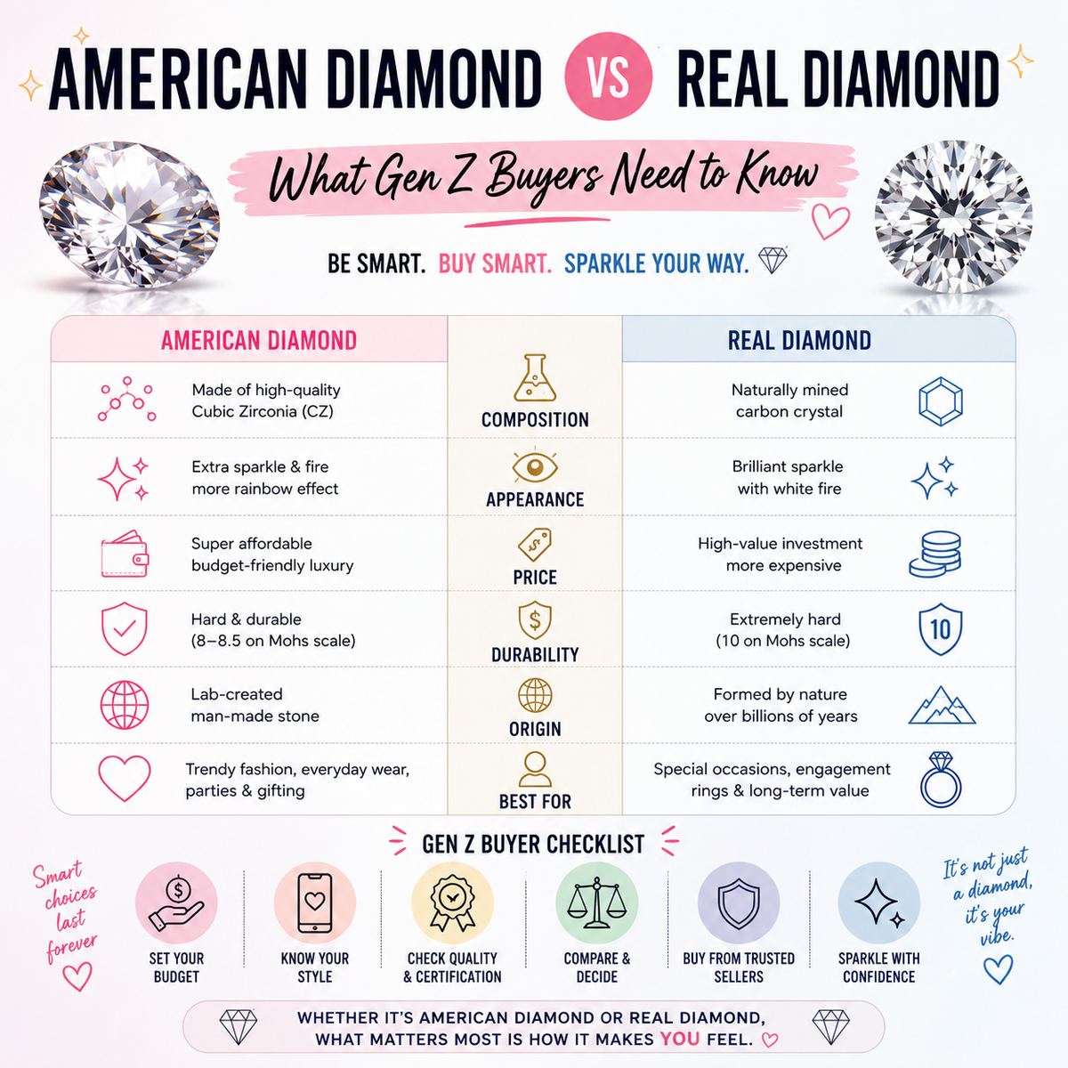 American Diamond vs Real Diamond: What Gen Z Buyers Need to Know