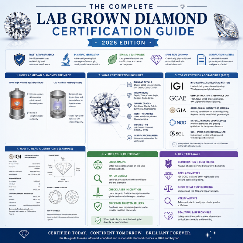 Complete Lab Grown Diamond Certification Guide (2026 Edition)