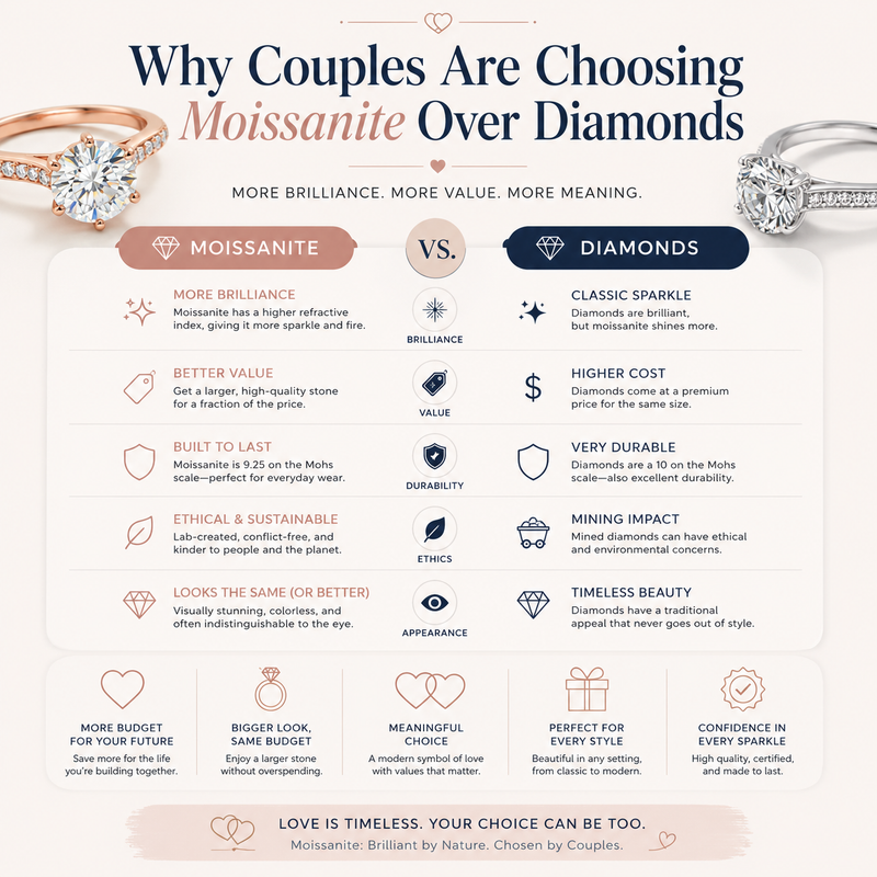 Why Couples Are Choosing Moissanite Over Diamonds