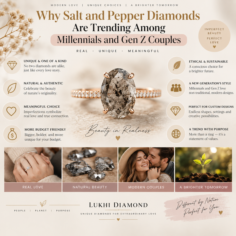 Why Salt and Pepper Diamonds Are Trending Among Millennials and Gen Z Couples