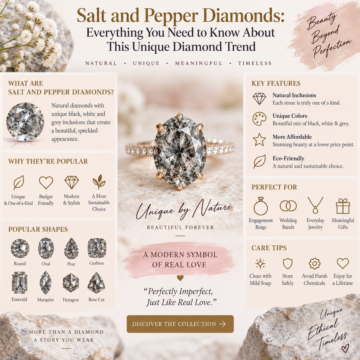 Salt and Pepper Diamonds: Everything You Need to Know About This Unique Diamond Trend