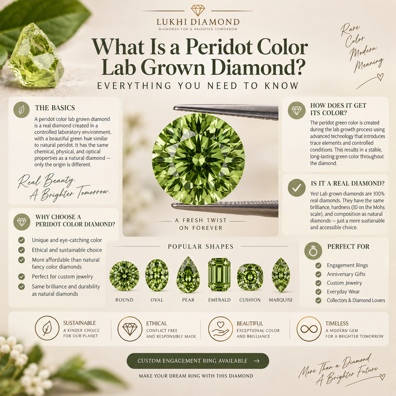 What Is a Peridot Color Lab Grown Diamond? Everything You Need to Know