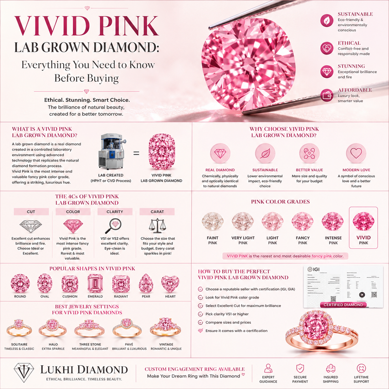 Vivid Pink Lab Grown Diamond: Everything You Need to Know Before Buying