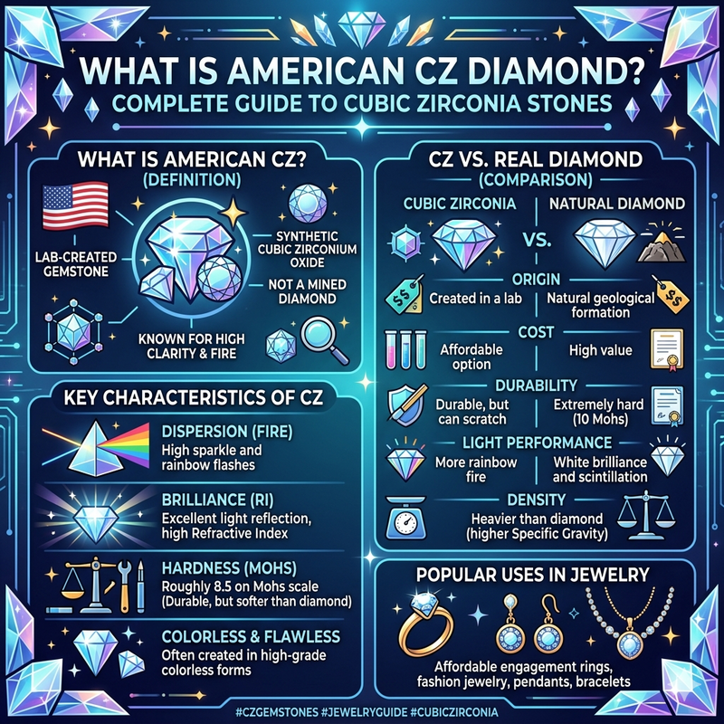 What is American CZ Diamond? Complete Guide to Cubic Zirconia Stones