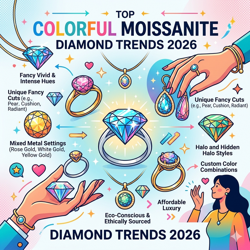 Top Colorful Moissanite Diamond Trends Everyone Loves in 2026