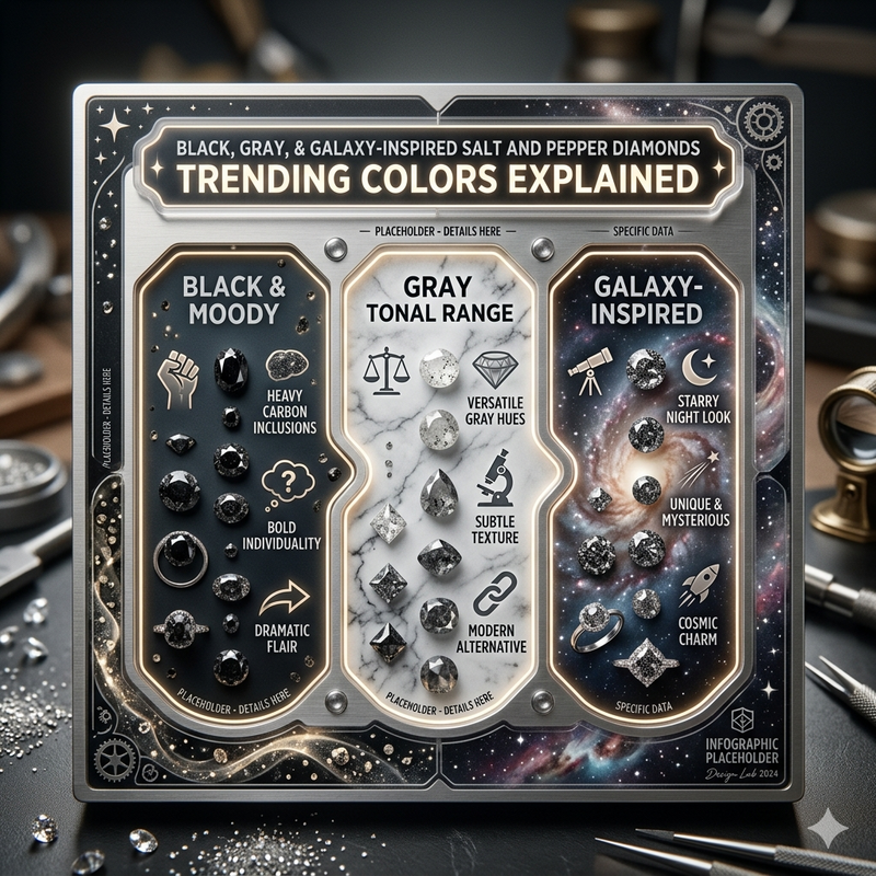 Black, Gray, and Galaxy-Inspired Salt and Pepper Diamonds: Trending Colors Explained
