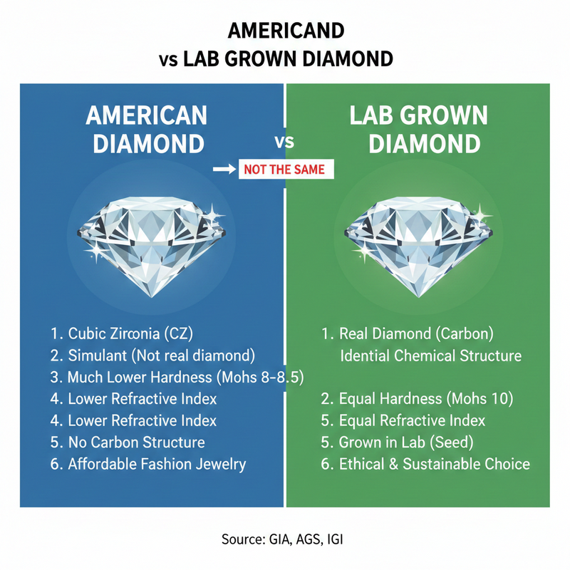 American Diamond vs Lab Grown Diamond: What’s the Difference?