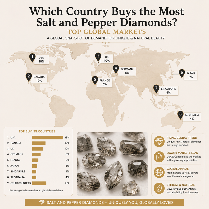Which Country Buys the Most Salt and Pepper Diamonds? Top Global Markets