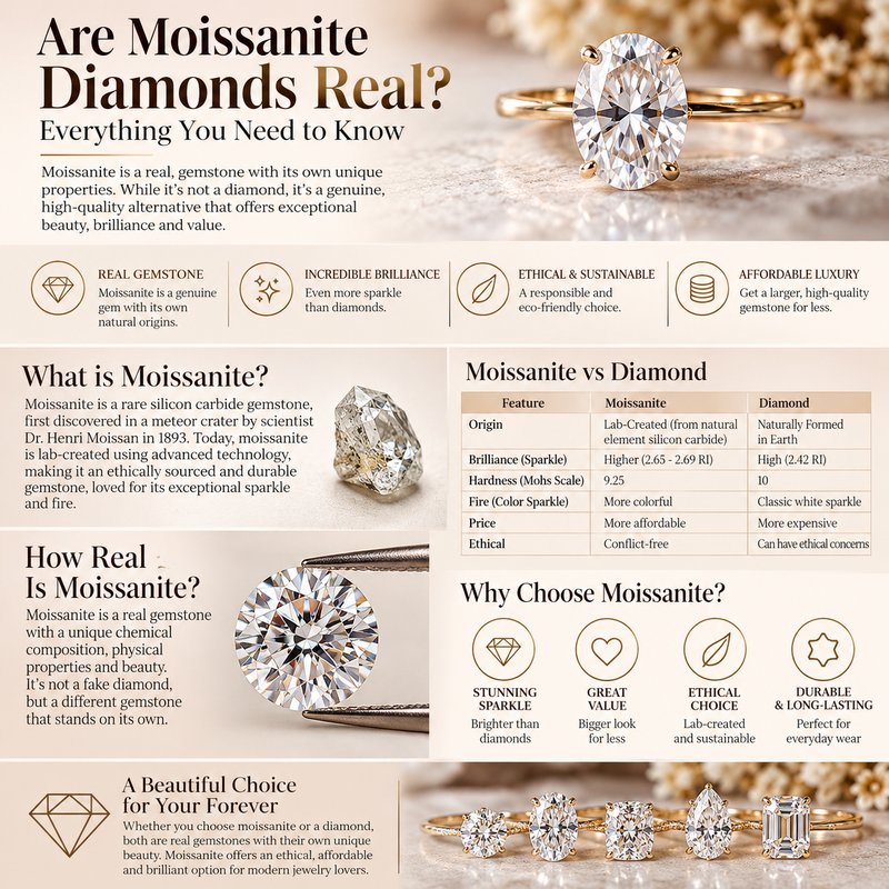 Are Moissanite Diamonds Real? Everything You Need to Know