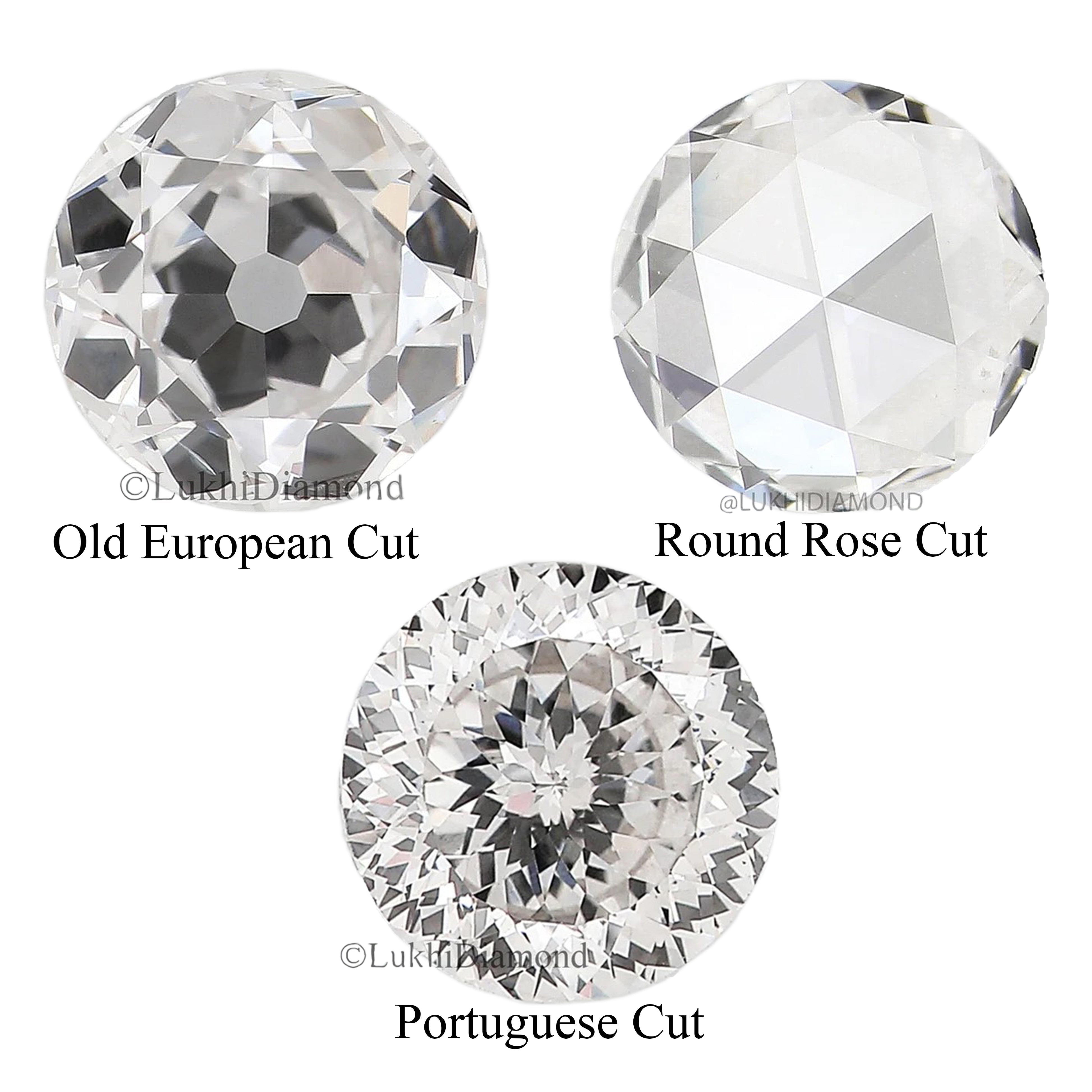Round Rose Cut vs Round Old European Cut vs Portuguese Cut: Detailed Comparison Guide
