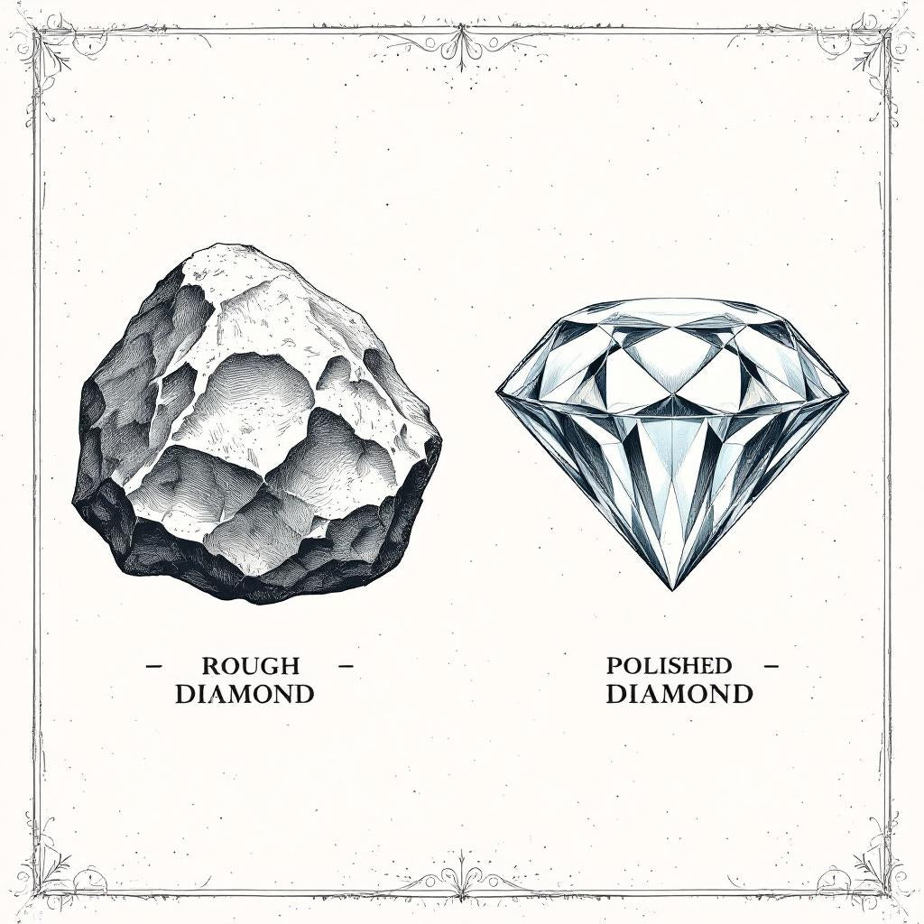 Rough Diamond vs Polished Diamond: What’s the Difference?