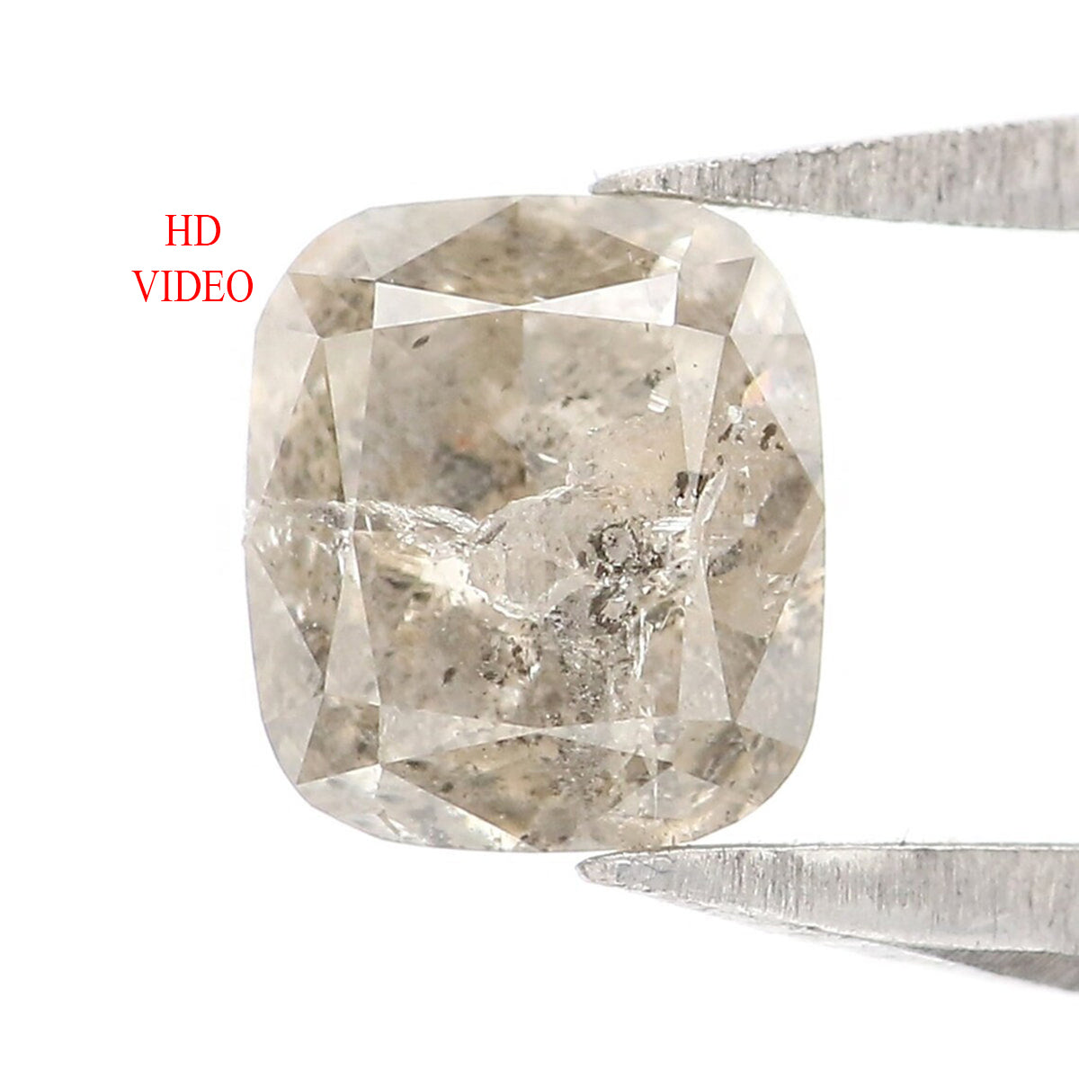 0.51 CT Natural Loose Cushion Shape Diamond Grey Color Cushion Cut Diamond 4.60 MM Natural Grey Color Cushion Brilliant Cut Diamond KQ1812