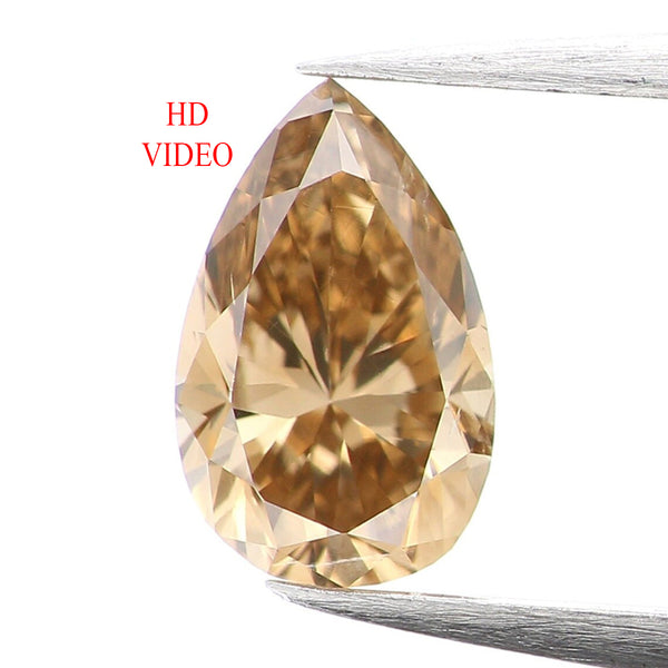 0.32 CT Natural Loose Diamond, Pear Diamond, Brown Diamond, Rustic Diamond, Pear Cut Diamond, Fancy Color Diamond, L847