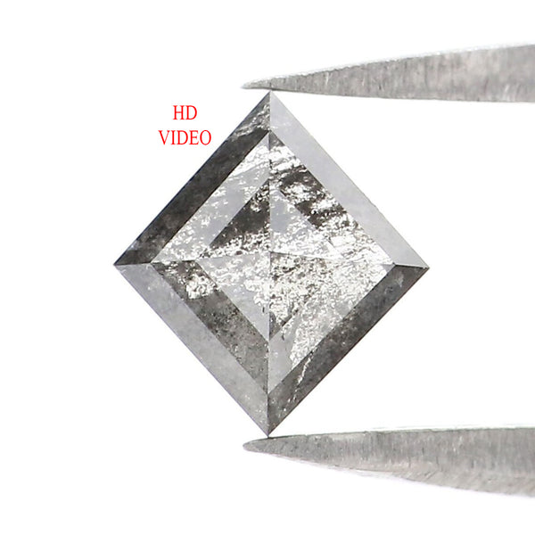 Natural Loose Kite Salt And Pepper Diamond Black Grey Color 0.50 CT 6.14 MM Kite Shape Rose Cut Diamond KDK2572