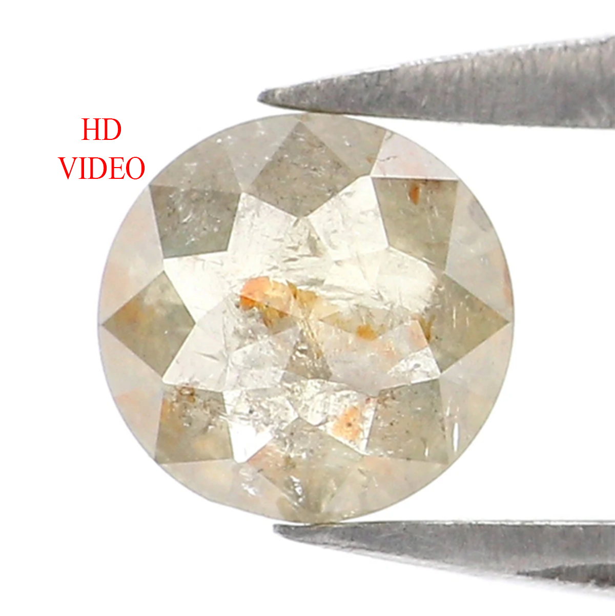 Natural Loose Rose Cut Diamond Grey Brown Color 0.63 CT 5.15 MM Round Rose Cut Shape Diamond L2194