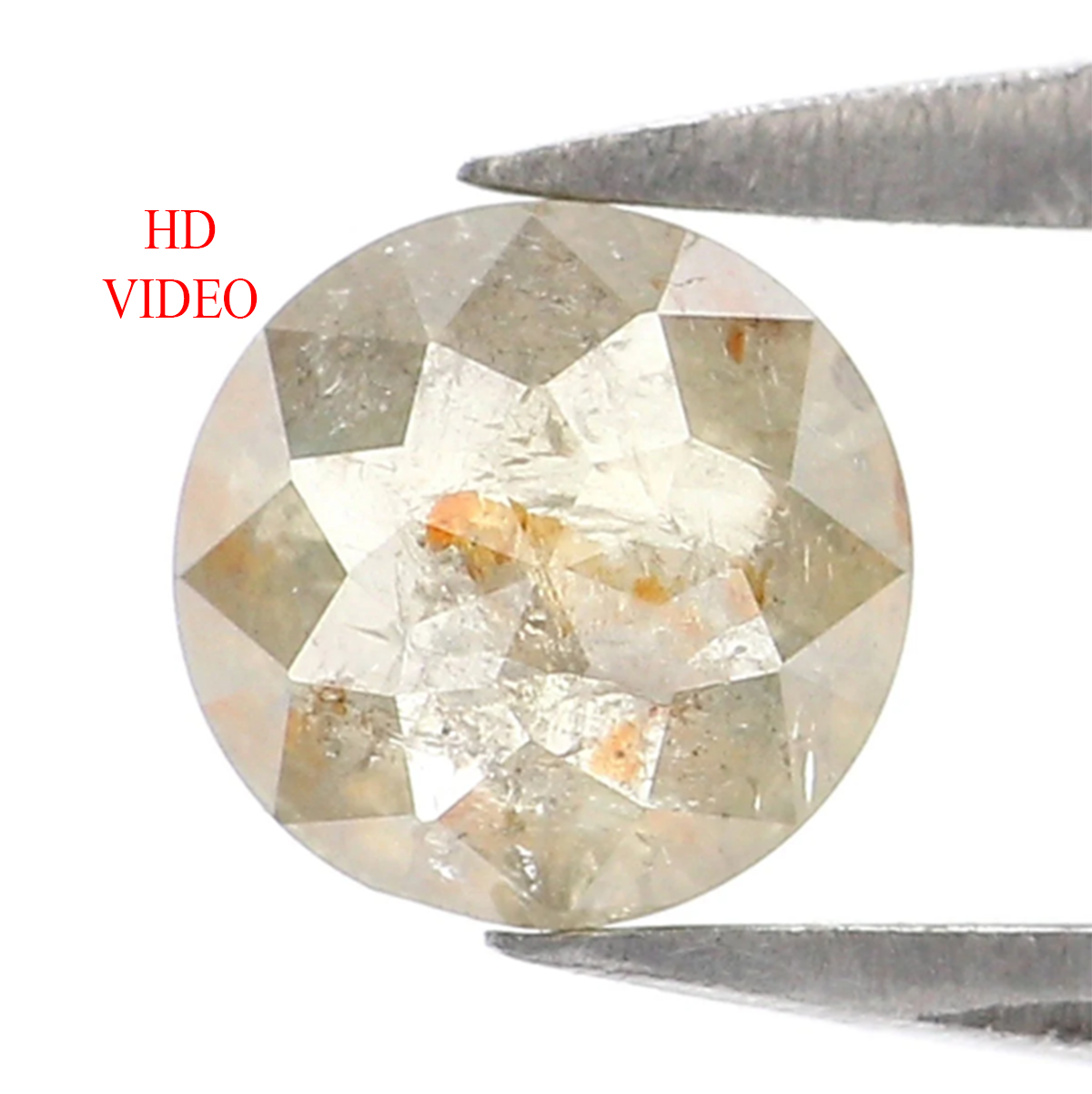 0.63 CT Natural Loose Round Rose Cut Diamond Brown Color Round Shape Diamond 5.15 MM Natural Loose Grey Color Round Rose Cut Diamond LQ2194