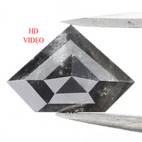 Natural Loose Shield Salt And Pepper Diamond Black Color 0.63 CT 4.80 MM Shield Shape Rose Cut Diamond L1020