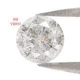 Natural Loose Round Diamond, Salt And Pepper Round Diamond, Natural Loose Diamond, Round Brilliant Cut Diamond, 0.40 CT Round Shape L2802
