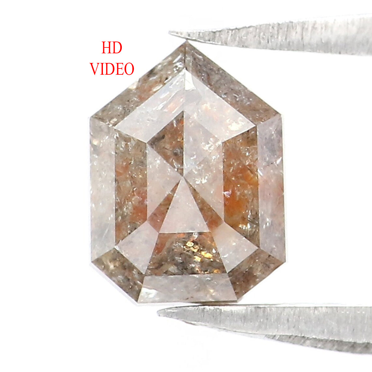 1.05 CT Natural Loose Shield Shape Diamond Brown Color Shield Cut Diamond 6.55 MM Natural Loose Brown Diamond Shield Rose Cut Diamond LQ9237