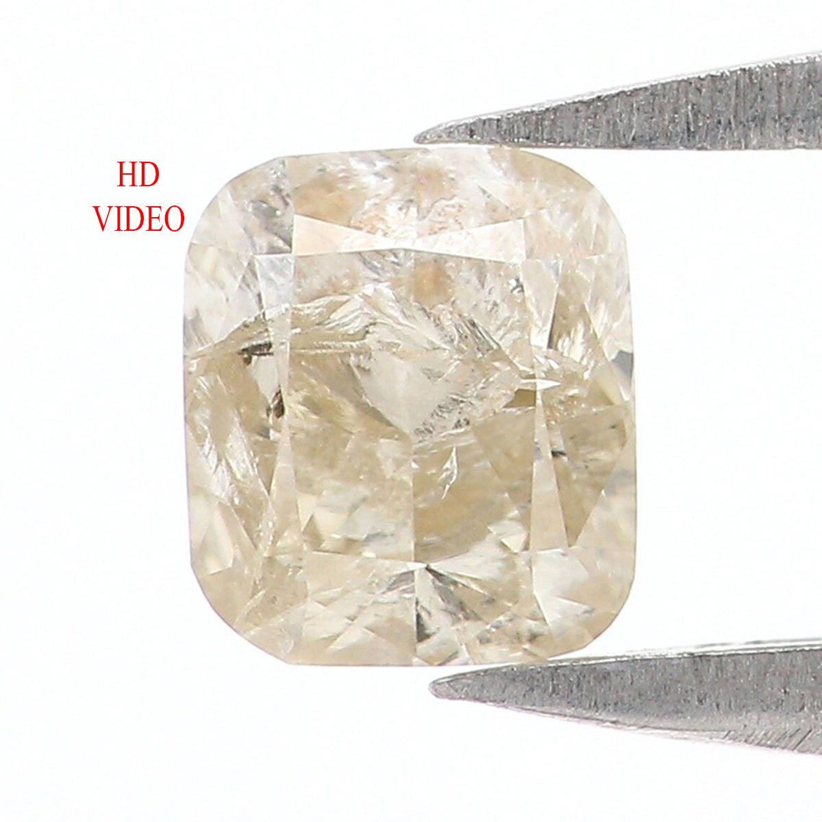 0.44 CT Natural Loose Cushion Shape Diamond Grey Color Cushion Cut Diamond 4.70 MM Natural Yellow Color Cushion Brilliant Cut Diamond KQ981
