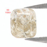 Natural Loose Cushion Yellow Grey Color Diamond 0.44 CT 4.70 MM Cushion Shape Rose Cut Diamond KR981