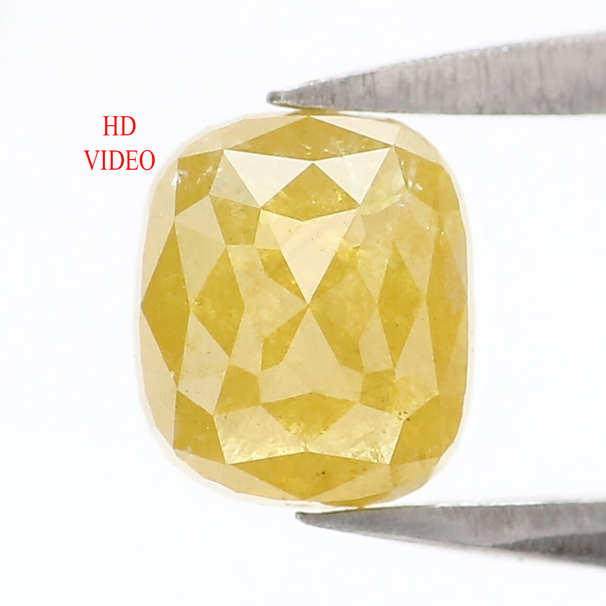 1.17 CT Natural Loose Cushion Shape Diamond Yellow Color Cushion Cut Diamond 5.95 MM Natural Yellow Color Cushion Rose Cut Diamond LQ9233