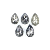 Natural Loose Pear Diamond, Salt And Pepper Pear Diamond, Natural Loose Diamond, Pear Rose Cut Diamond, 0.59 CT Pear Cut Diamond L2789