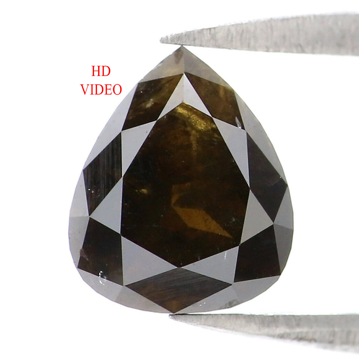 Natural Loose Pear Brown Color Diamond 1.41 CT 7.80 MM Pear Shape Rose Cut Diamond L8075