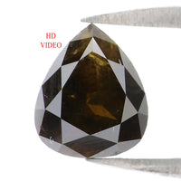 Natural Loose Pear Brown Color Diamond 1.41 CT 7.80 MM Pear Shape Rose Cut Diamond L8075