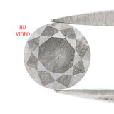 Natural Loose Round Diamond, Salt And Pepper Round Diamond, Natural Loose Diamond, Round Brilliant Cut Diamond, 0.49 CT Round Shape L2795