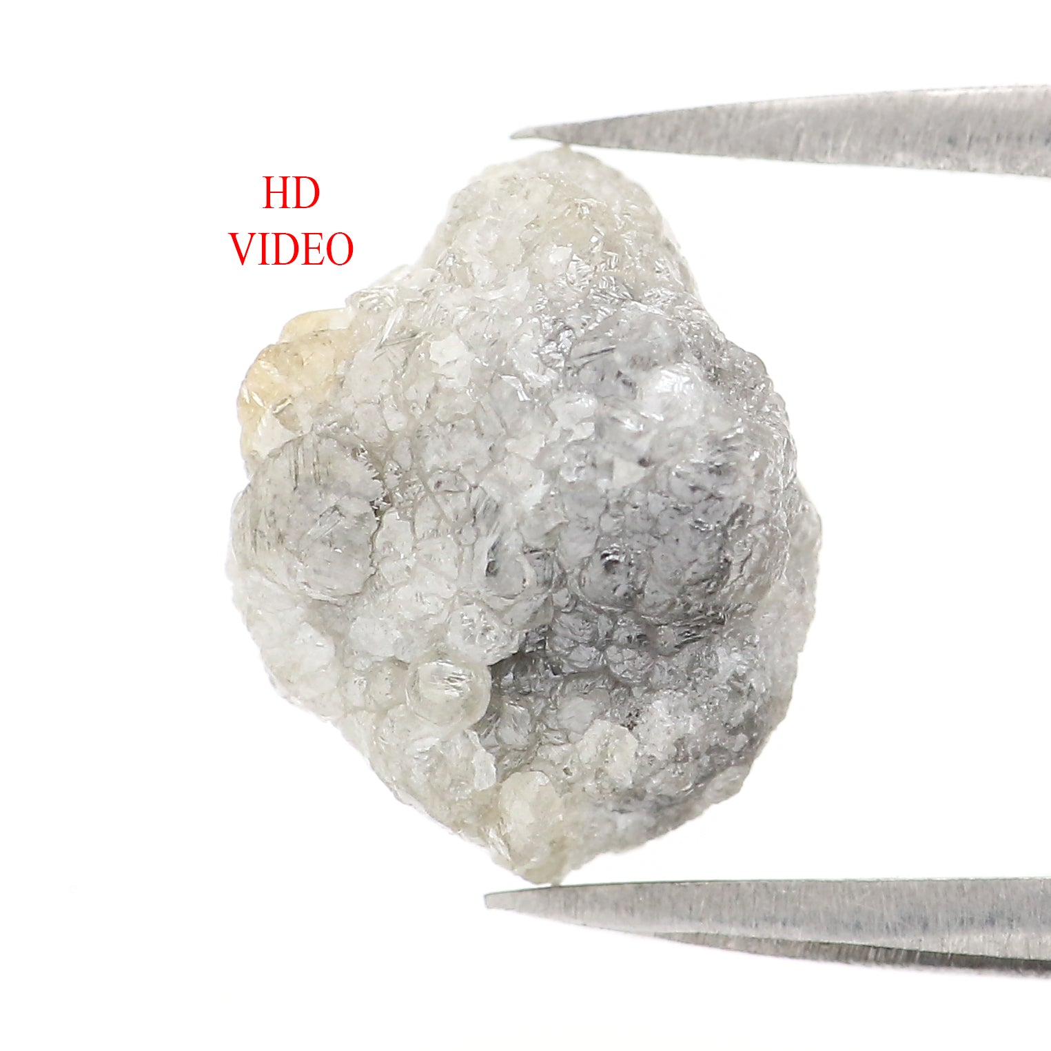 4.11 CT Natural Loose Rough Shape Diamond Grey Color Rough Cut Diamond 10.90 MM Natural Loose Grey Color Rough Irregular Cut Diamond KQ2661