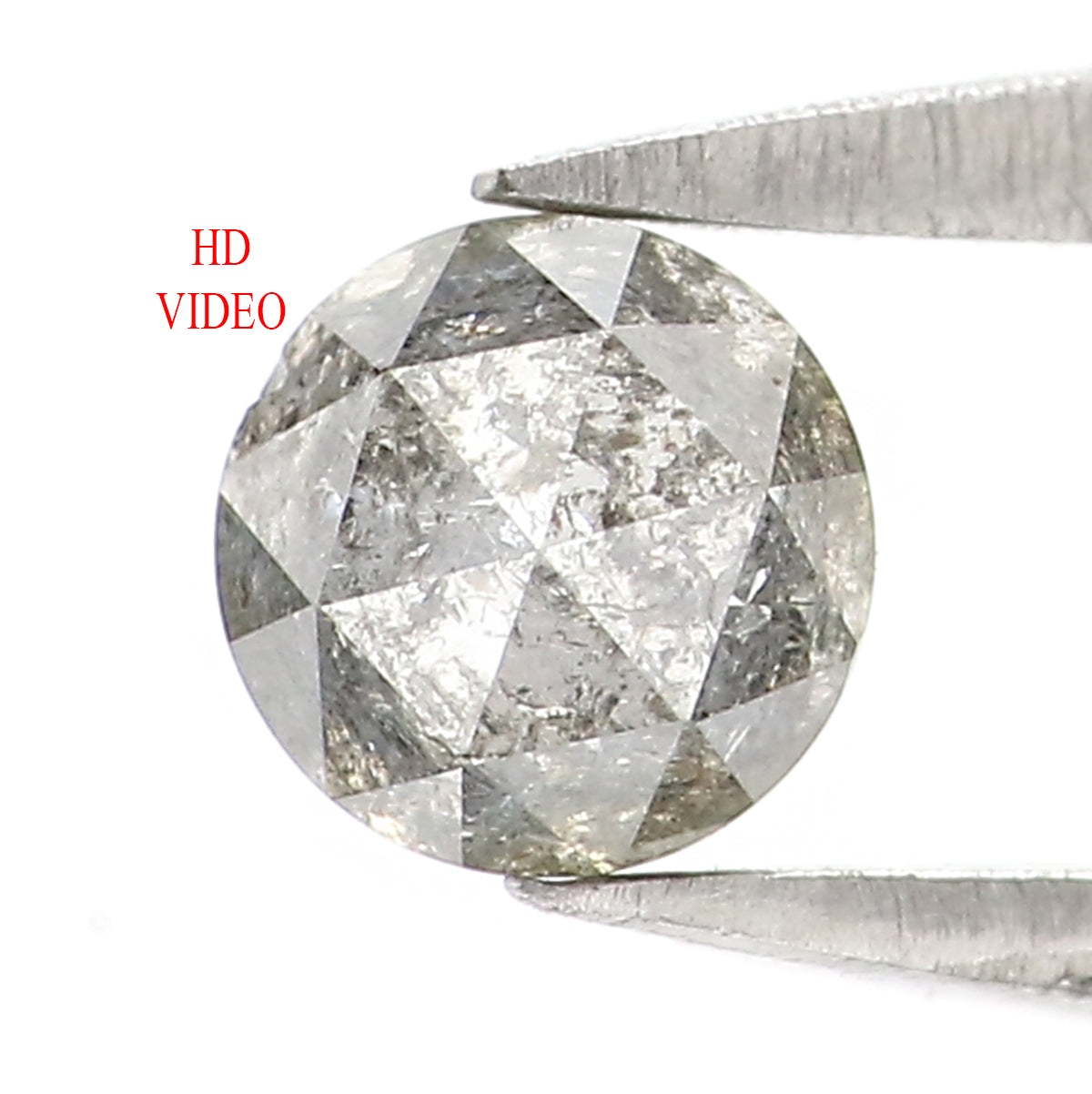 0.56 CT Natural Loose Round Rose Cut Diamond Salt And Pepper Round Diamond 4.40 MM Natural Loose Black Grey Color Rose Cut Diamond LQ2808