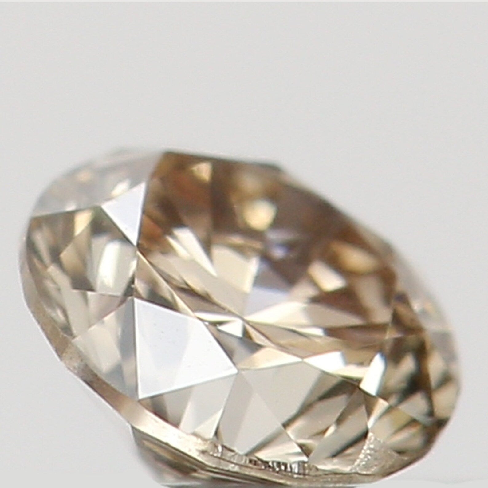 0.13 Ct Natural Loose Diamond Round Brown Color SI1 Clarity 3.20 MM N7275
