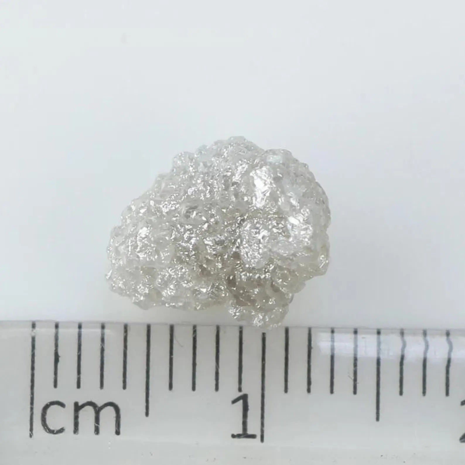 3.54 CT Natural Loose Rough Shape Diamond Grey Color Rough Cut Diamond 10.50 MM Natural Loose White Color Rough Irregular Cut Diamond NQ149