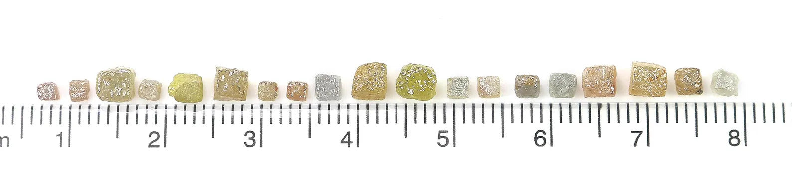 Natural Loose Rough Cube Shape Diamond Mix Color Diamond 2.00 to 4.00 MM 10 PCS Scoop Undrilled Uncut Rough Cube Irregular Cut Diamond Q126