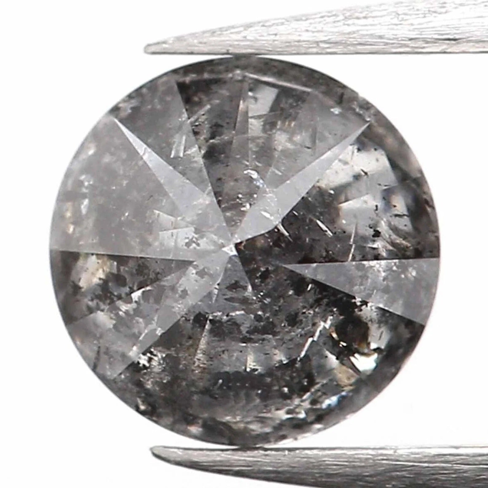 0.47 CT Natural Loose Round Shape Diamond Salt And Pepper Diamond 4.75 MM Natural Loose Black Grey Diamond Round Brilliant Cut Diamond NQ802