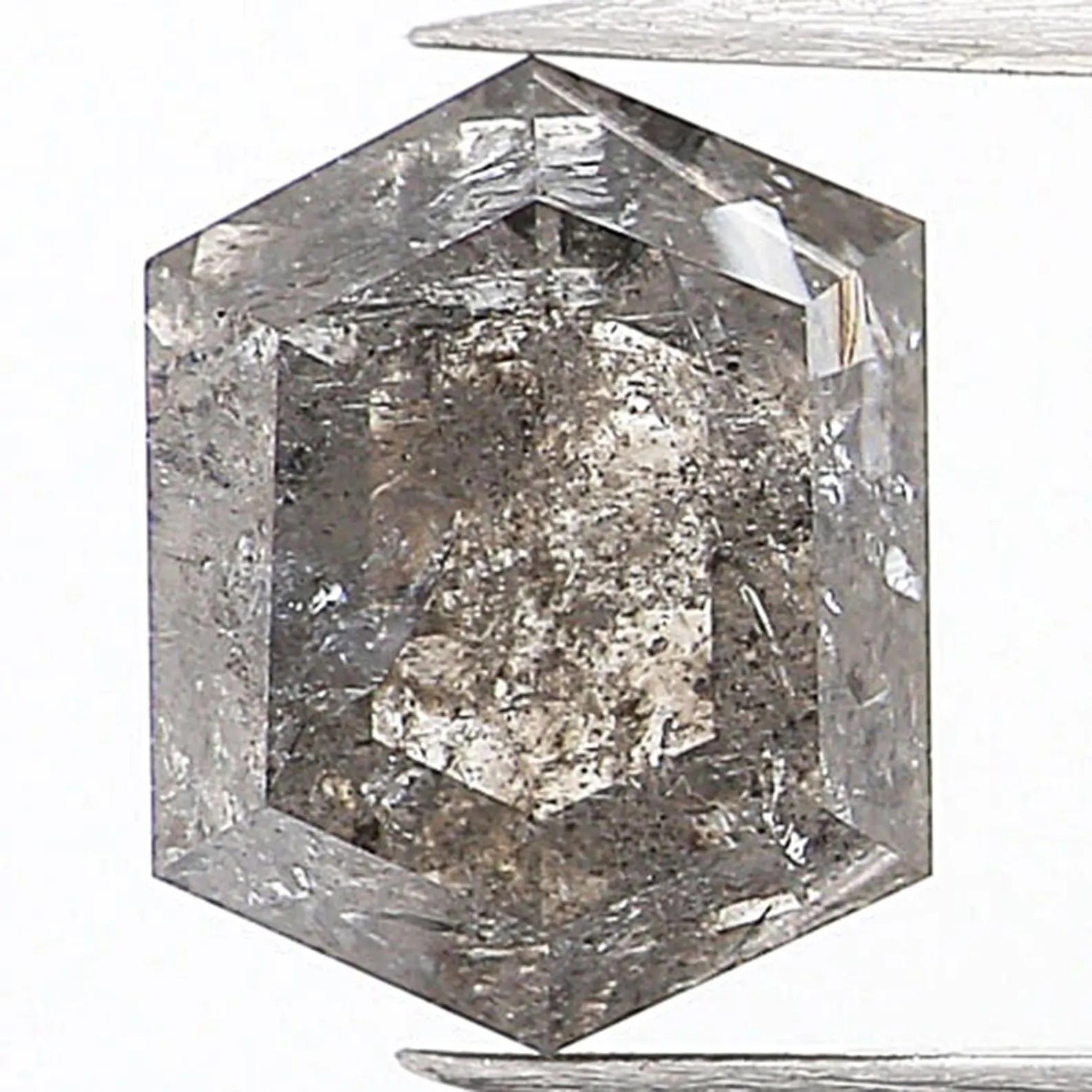 0.97 CT Natural Loose Hexagon Shape Diamond Salt And Paper Hexagon Cut Diamond 6.60 MM Natural Loose Diamond Hexagon Shape Diamond QN932