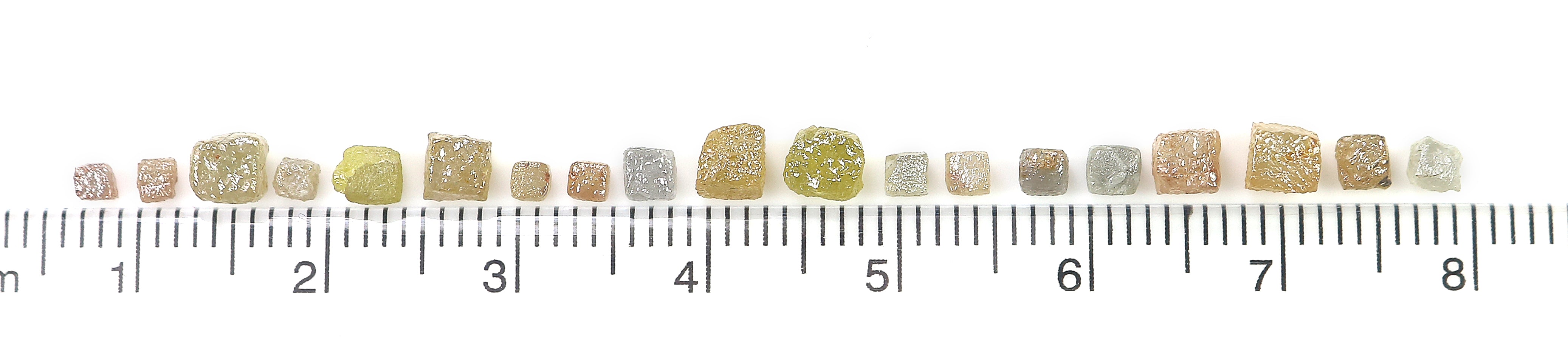 Natural Loose Rough Cube Shape Diamond Mix Color Rough Cut Diamond 2.00 to 4.00 MM 1 Ct Scoop Uncut Rough Cube Irregular Cut Diamond Q75