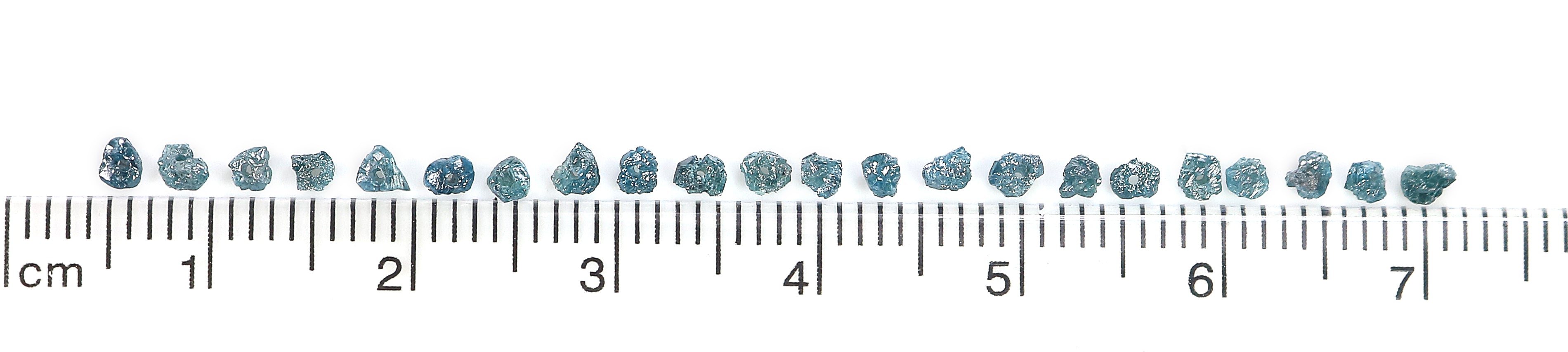 Natural Loose Rough Bead Shape Diamond Blue Color Rough Bead Cut Diamond 5.00 Ct Lot Uncut Drilled Bead Rough Irregular Cut Diamond Q80-1