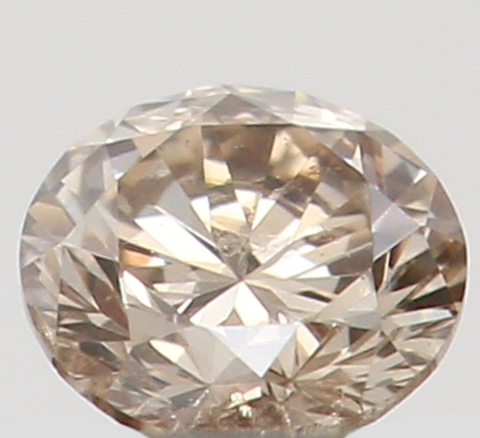 0.07 Ct Natural Loose Diamond Round Brown Color I1 Clarity 2.60 MM N7522