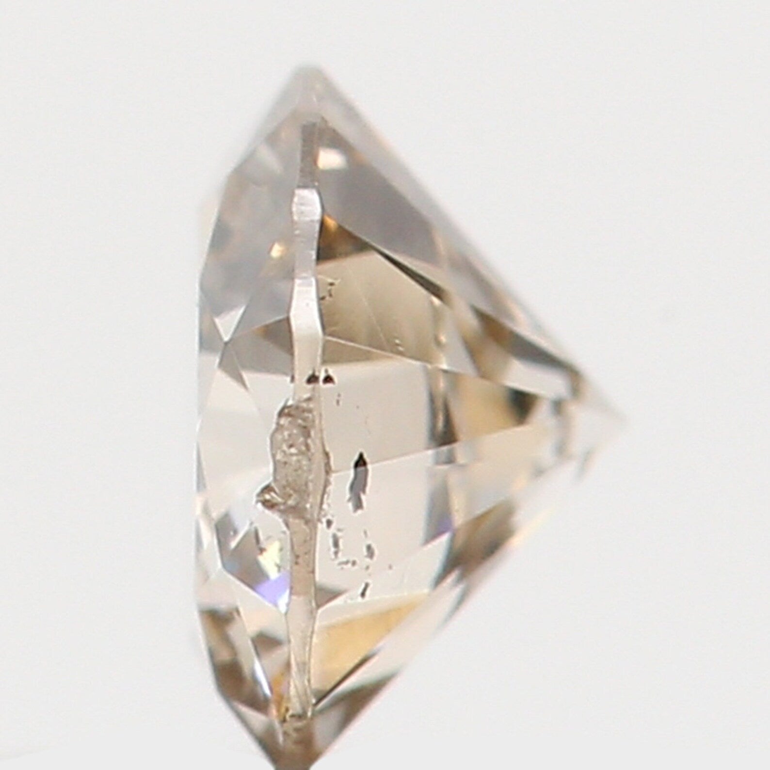 0.15 Ct Natural Loose Diamond Round Brown Color SI1 Clarity 3.40 MM N7205