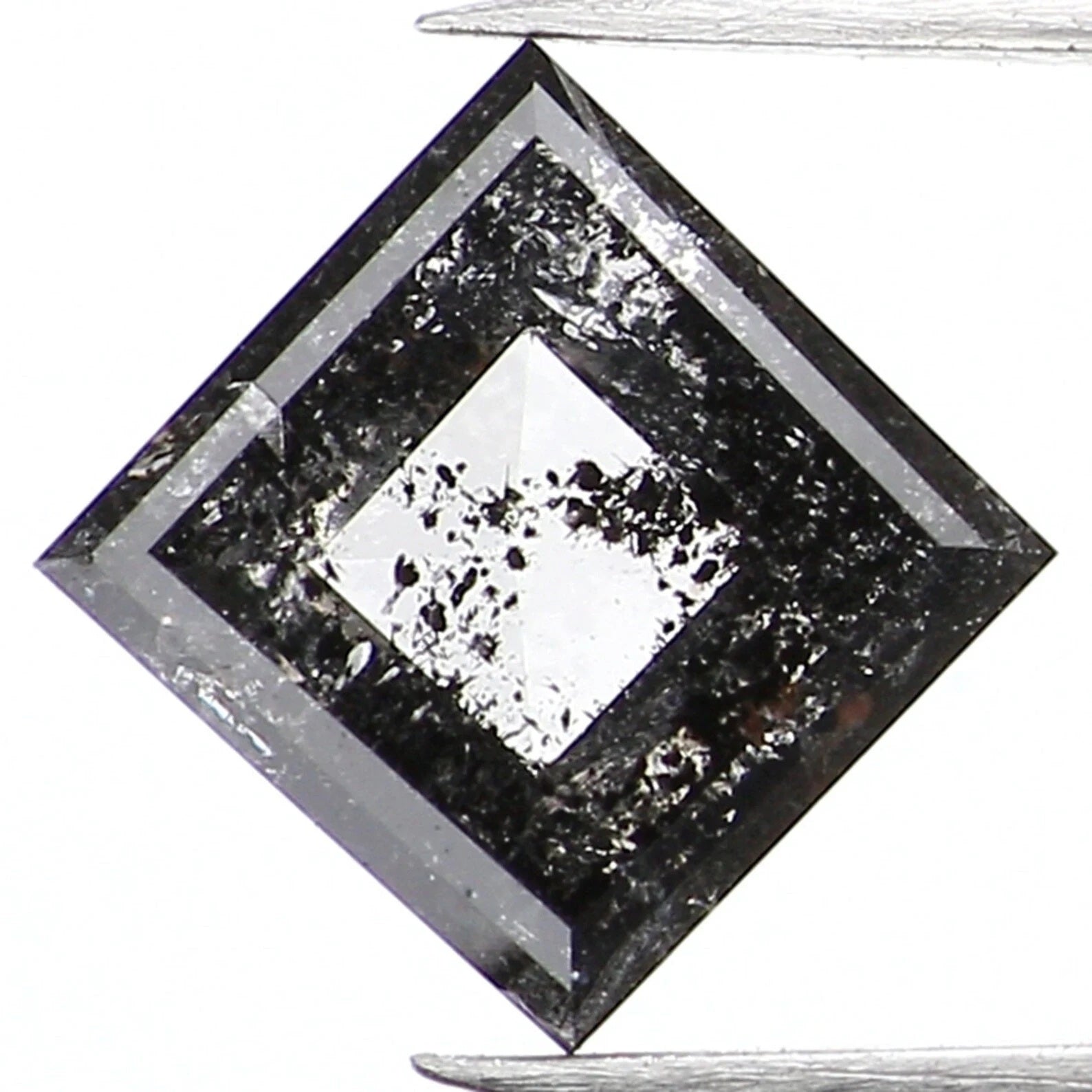 0.70 CT Natural Loose Kite Shape Diamond Salt And Pepper Kite Diamond 7.10 MM Natural Loose Black Grey Color Kite Rose Cut Diamond QN930