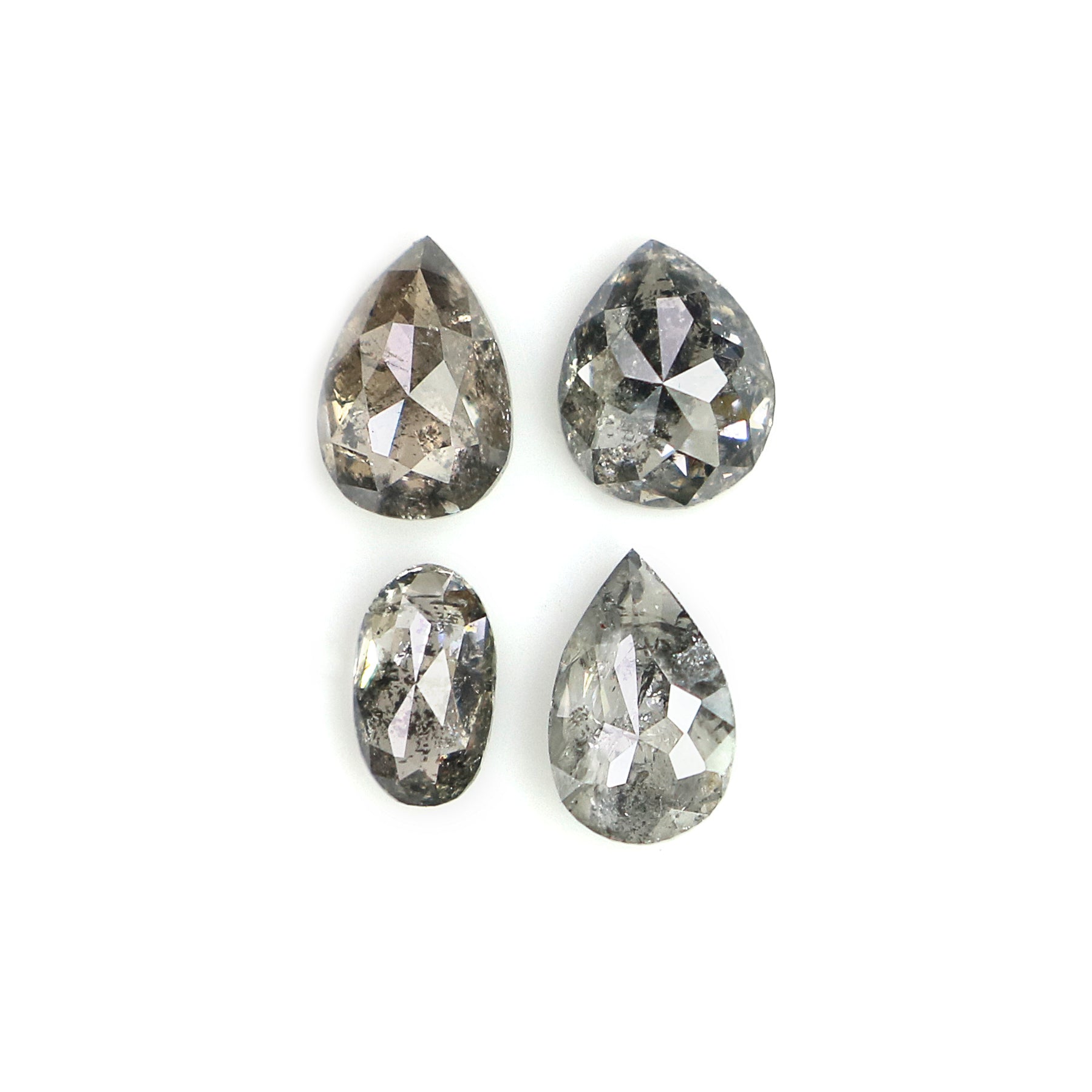 0.69 CT Natural Loose Mix Shape Diamond Salt And Pepper Mix Shape Diamond 3.90 MM Natural Black Grey Color Mix Shape Rose Cut Diamond L1973