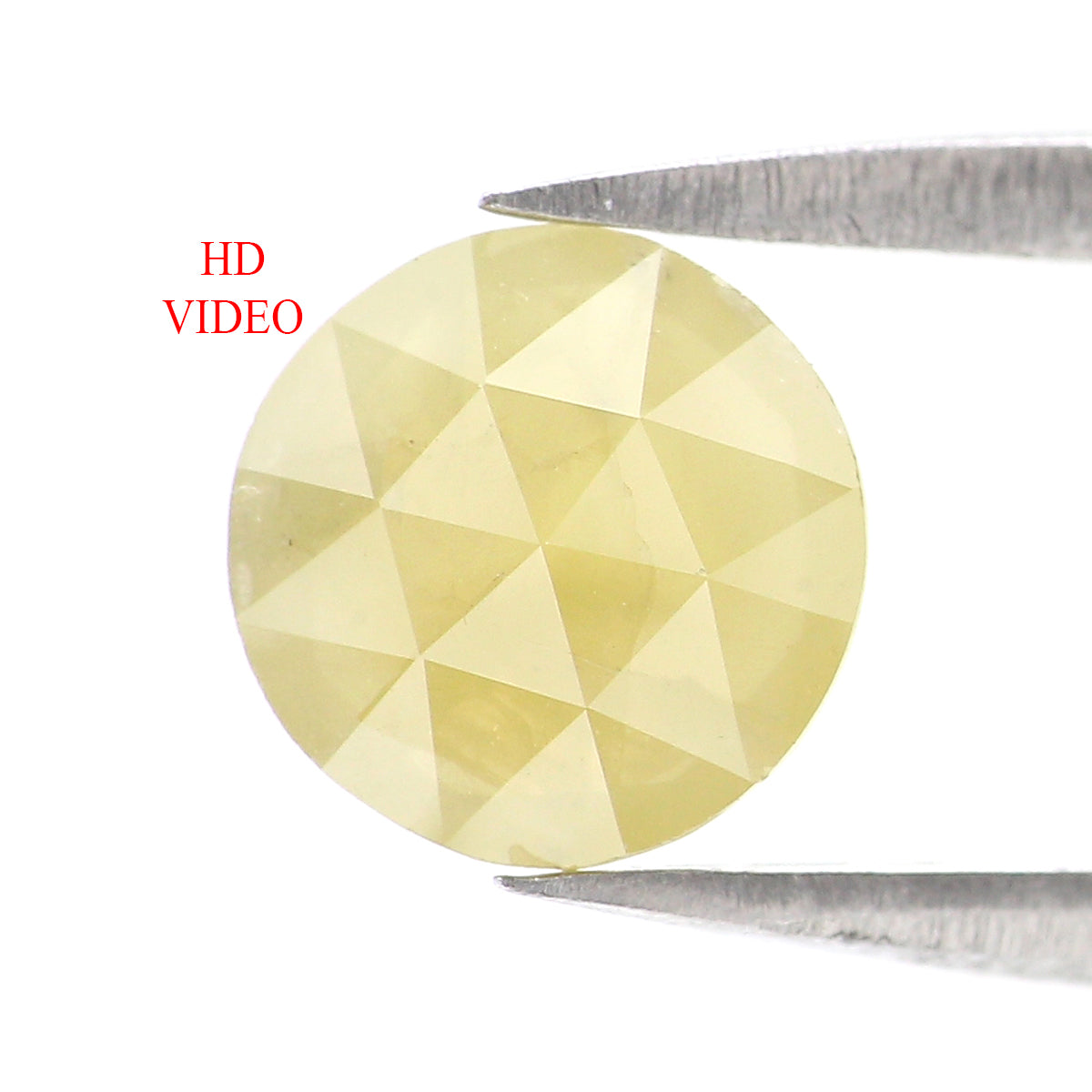 Natural Loose Rose Cut Yellow Color Diamond 0.87 CT 7.05 MM Round Rose Cut Shape Diamond L9828