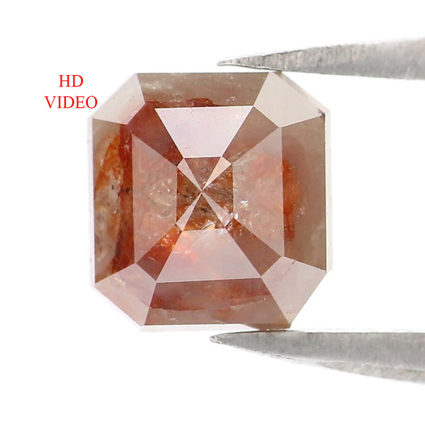 Natural Loose Emerald Brown Color Diamond 1.35 CT 6.25 MM Cushion Shape Rose Cut Diamond L2125