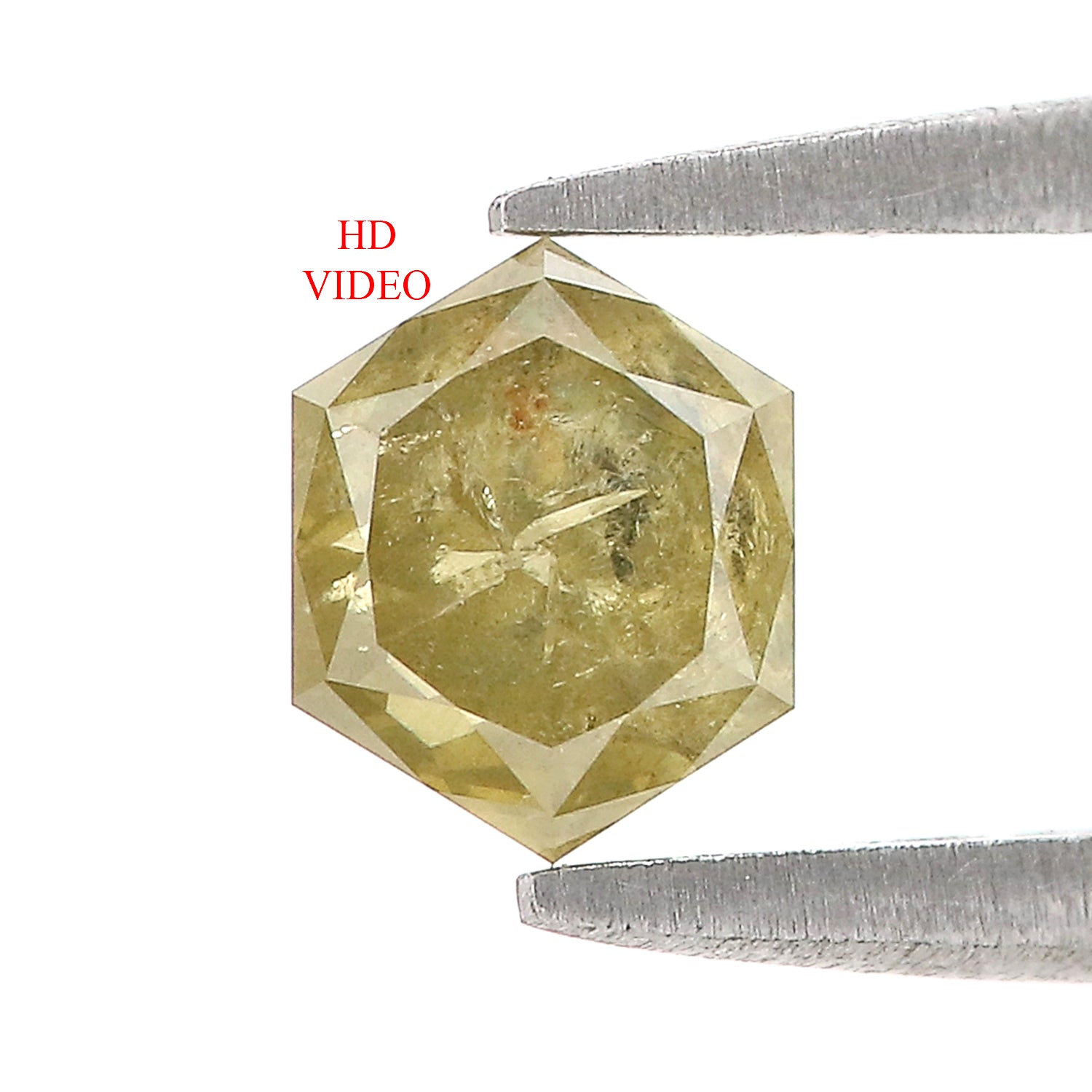 0.95 CT Natural Loose Hexagon Shape Diamond Yellow Color Hexagon Cut Diamond 6.10 MM Natural Green Hexagon Brilliant Cut Diamond LQ2509