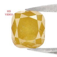 Natural Loose Cushion Yellow Color Diamond 0.94 CT 5.28 MM Cushion Shape Rose Cut Diamond L7242