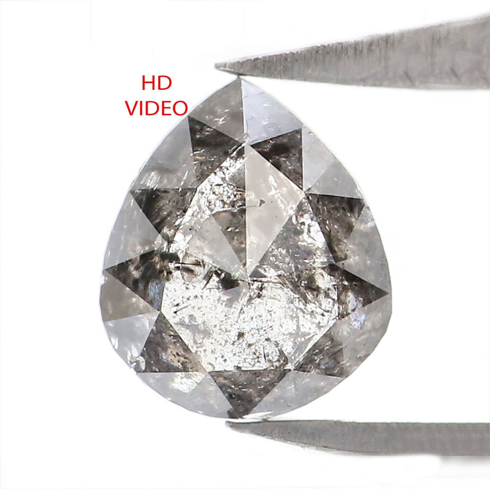 1.10 CT Natural Loose Pear Shape Diamond Salt And Paper Pear Cut Diamond 7.30 MM Natural Loose Diamond Pear Shape Rose Cut Diamond QN1877