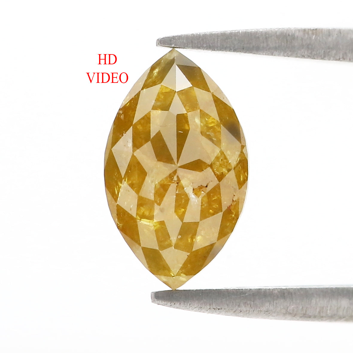Natural Marquise Yellow Diamond 2.03 CT Loose Rose Cut Yellow Color Stone 10.95 MM Rustic Marquise Diamond For Custom Engagement Ring L3630