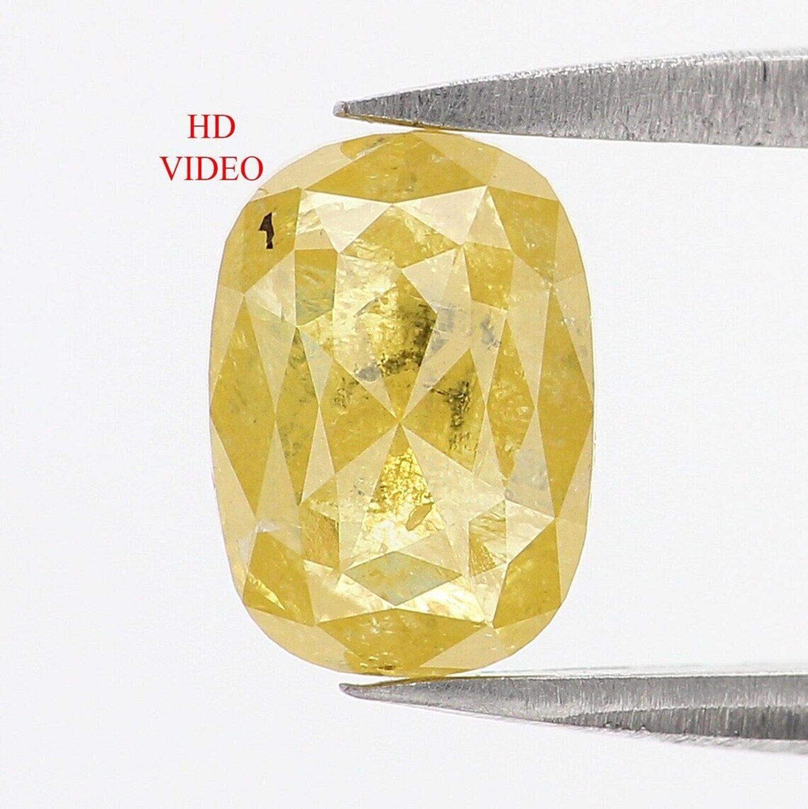 1.65 CT Natural Loose Oval Diamond Yellow Color Oval Cut Diamond 7.95 MM Natural Loose Diamond Yellow Color Oval Rose Cut Diamond NQ324